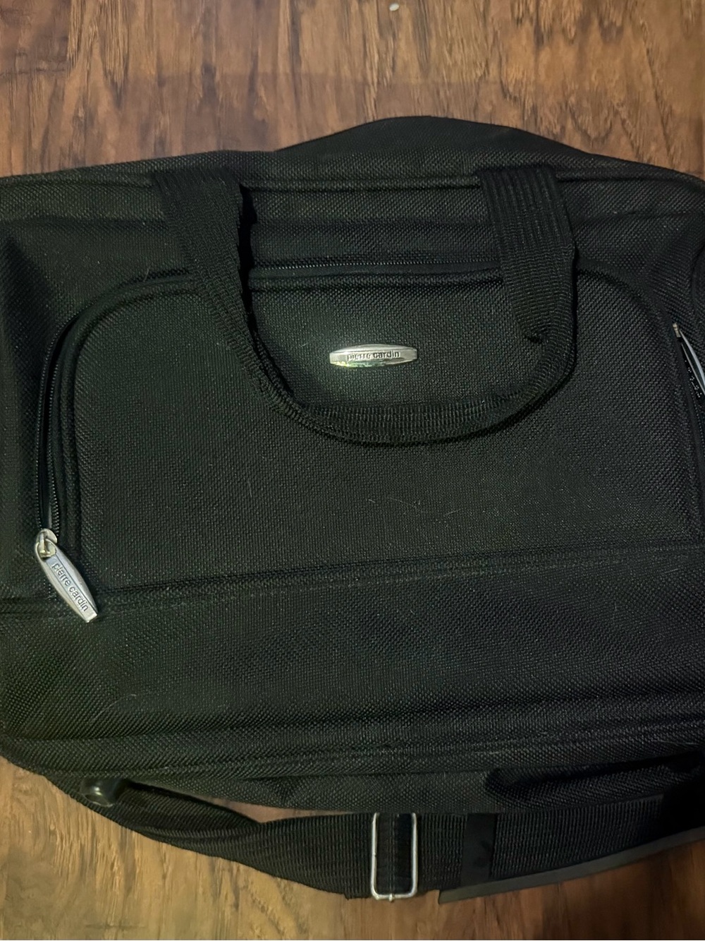 Pierre Cardin Black Laptop Briefcase with Front Pocket